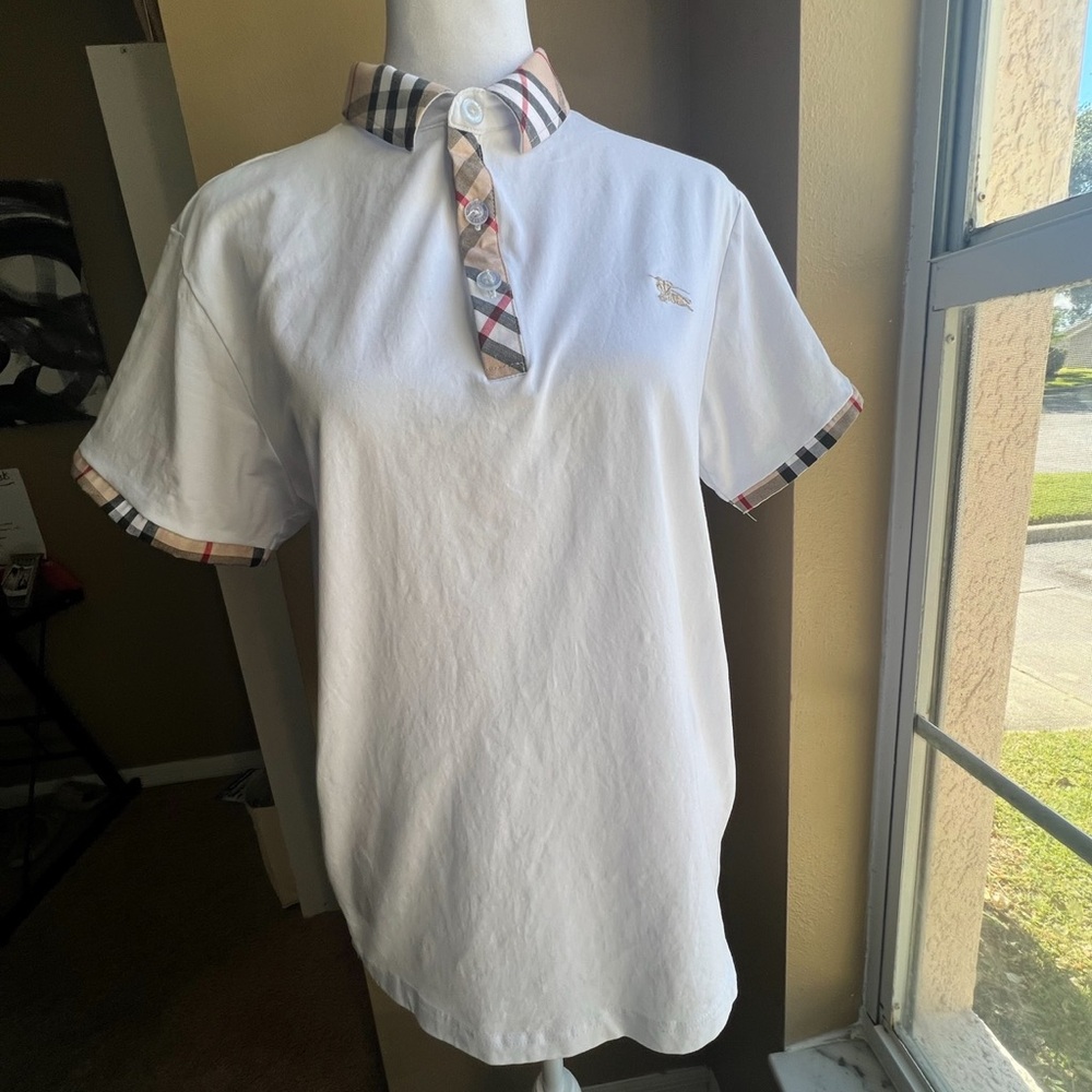 White Polo Men's Shirt Size M